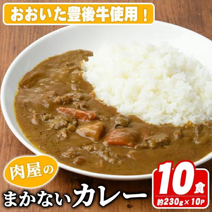 肉屋のまかない豊後牛カレー(計2.3kg・230g×10P) カレー レトルト レトルトカレー 簡単調理 湯煎調理 ビーフカレー おおいた豊後牛 ご当地カレー【110200201】【吉野】