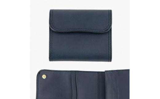 Wホック＆Wステッチ ミニ財布 ネイビー色 TSURANE｜トゥクソン Tucson [0363]
