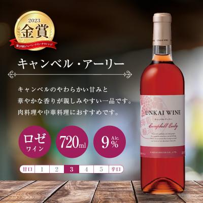 ふるさと納税 綾町 「金賞、銀賞入り」「雲海ワイン」赤・白・ロゼ　3種のワイン飲み比べセット(綾町) |  | 01