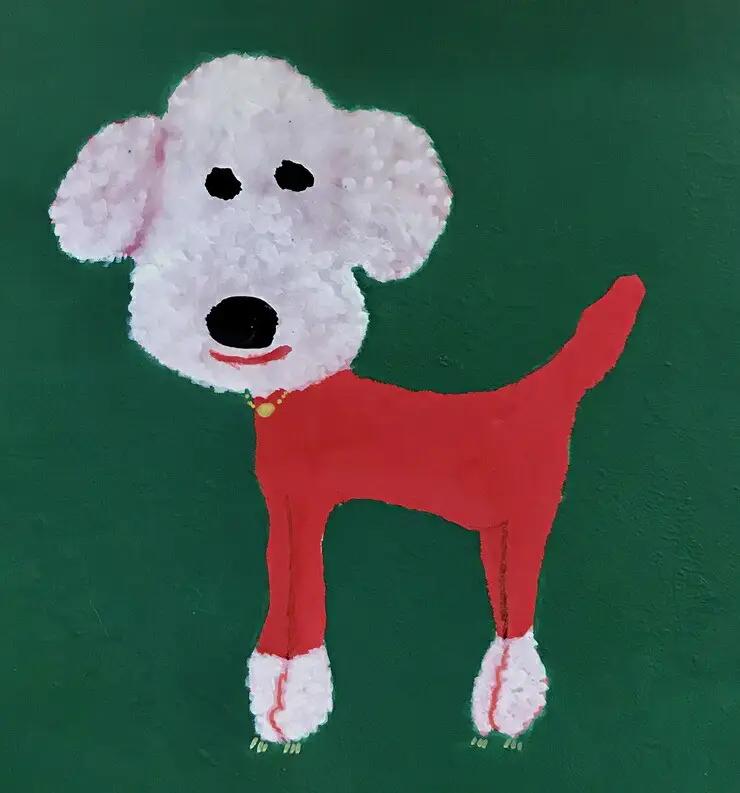 アーティストが描く愛しいペットのポートレート　15cm×15cm　水彩　額付【アート 15cm×15cm 横井山泰 美術 作家 水彩 額付 厚紙 美術品 アート作品 作品 屋内装飾品 神奈川県 小田原
