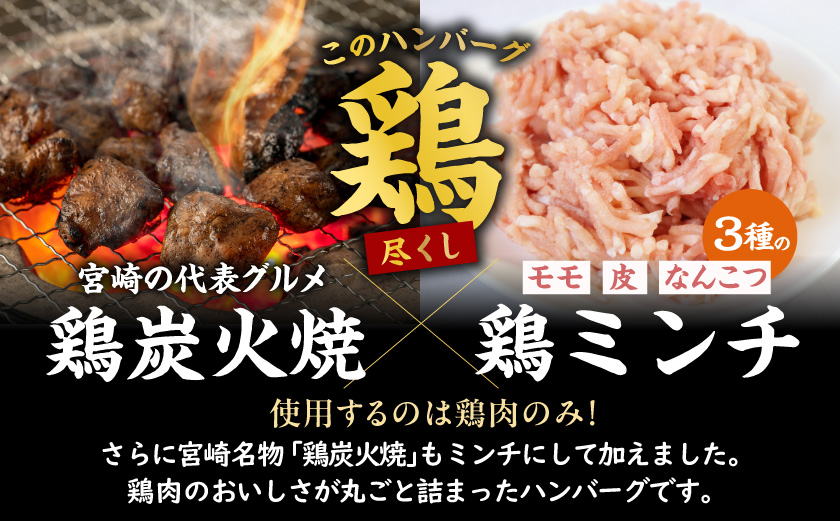 鶏炭火焼きの手作りハンバーグ8個_19-N601