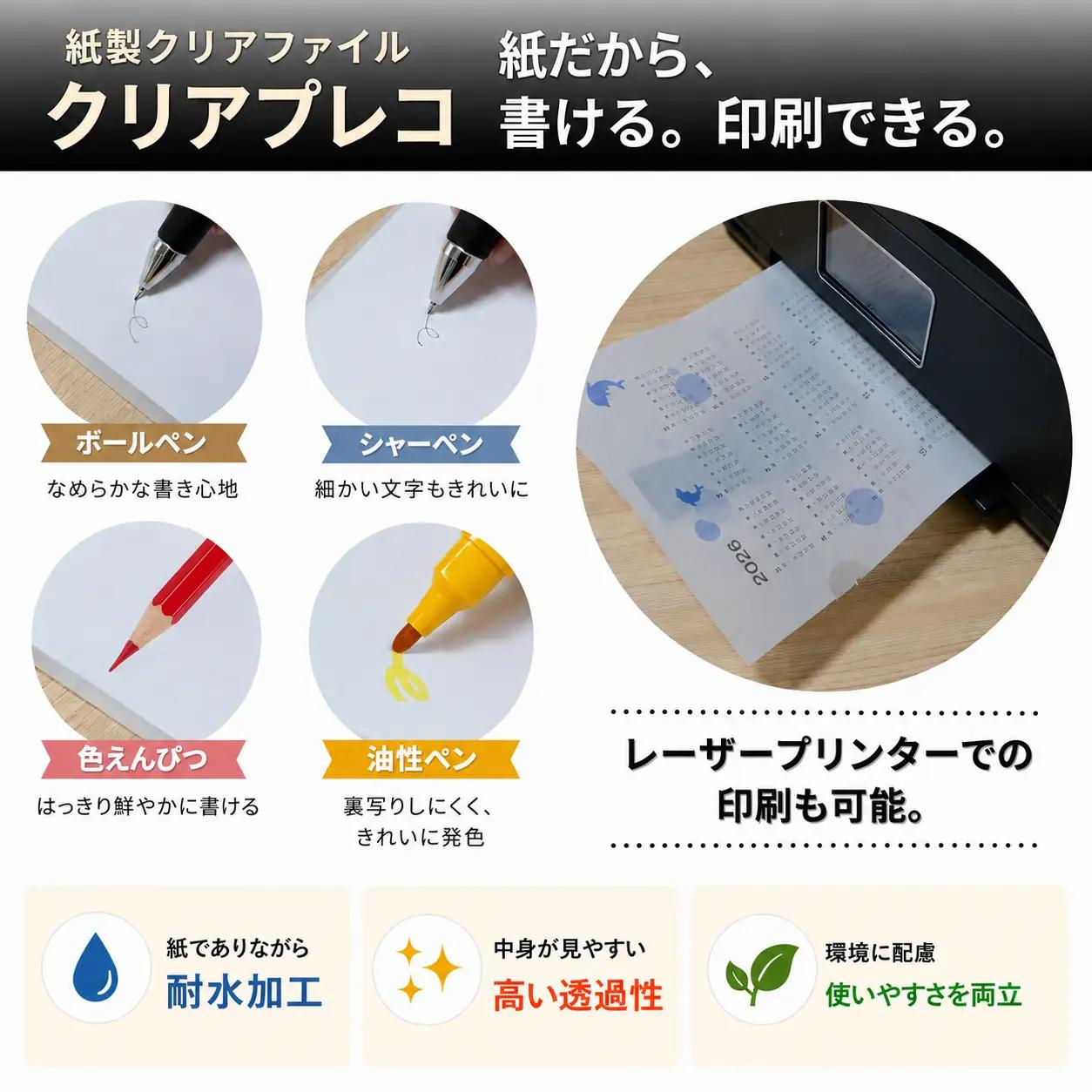 文房具 紙製クリアファイル 3枚セット トコろんの感謝状 | クリアファイル 文房具