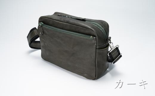 【カーキ】 箱型ショルダー | ヌメゴート 山羊革 ゴート革 バッグ 革 ショルダーバッグ プレゼント   職人 手作業 上質 ギフト お祝い お洒落 革職人会山羊革 ゴート革 バッグ 革 ショルダーバッグ 3色 カーキ オレンジ ブラック 使いやすい 便利 おしゃれ 楽 革バッグ 革製品 女性 男性 シンプル 山羊革 山羊 革 男女兼用   澤村バック 澤村バッグ 埼玉県 草加市