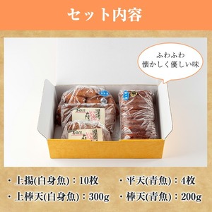 寺田屋 手づくりさつま揚げ 味くらべセット（むてんか青魚 の さつま揚げ 2種 と 白身魚 の さつま揚げ 2種 ）冷蔵 串木野名物 素材を生かした薩摩揚げ つけ揚げ【A-1997H】