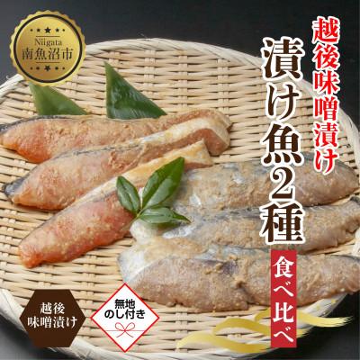 ふるさと納税 南魚沼市 【無地熨斗】 越後みそ漬け 2種食べ比べ サーモン さわら 各3切れ 新潟県 南魚沼市