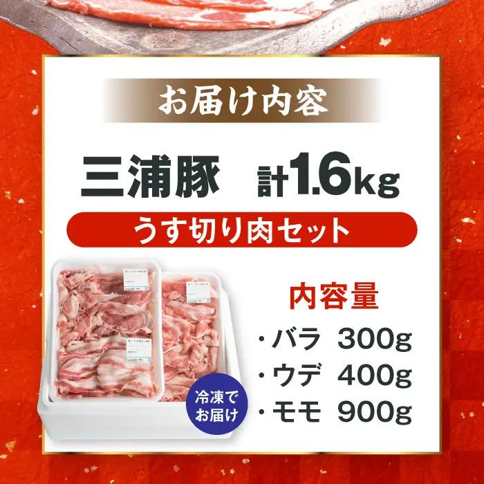 特盛三浦豚 1.6kg 豚肉セット バラ ウデ モモ / 恵那市 / あづま精肉店 [AUDL001]