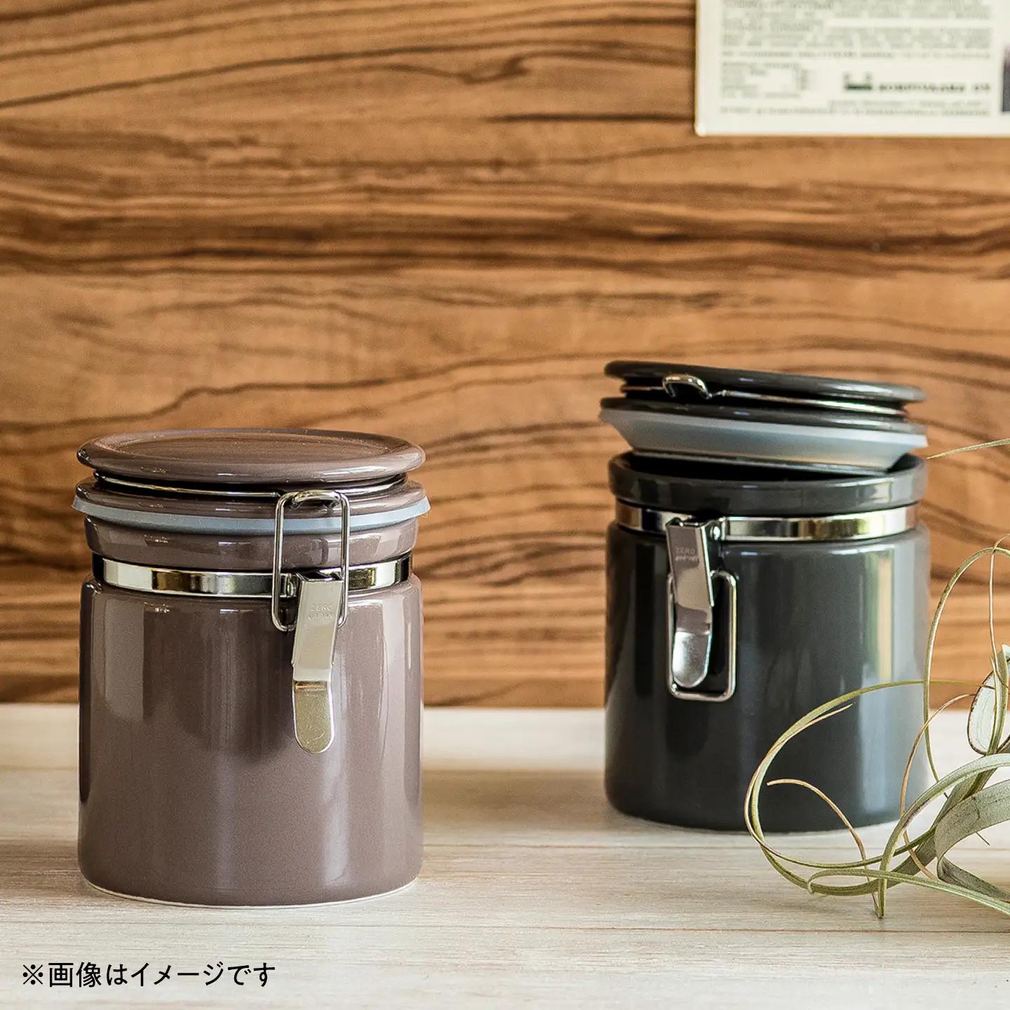 【美濃焼】 コーヒーキャニスター 150 シルバーリング ホワイト 【ZERO JAPAN】[MBR256]
