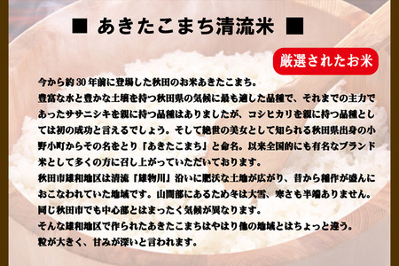 《令和7年産 新米受付》《定期便2ヶ月》あきたこまち 清流米 4kg(2kg×2袋)【白米】 秋田市雄和産