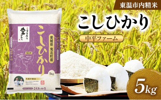 
                  こしひかり 約5kg 東温市内精米 （中平ファーム・鬼北町産）数量限定 美味しい つや 高級  お米 5キロ 米 精米 白米 ブランド米 ご飯 ごはん 愛媛県 東温市[№5303-0286]
                