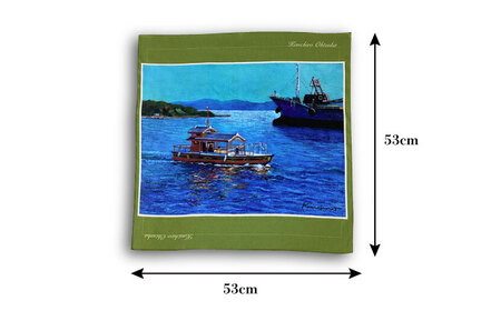 YOKOSUKA HANDKERCHIEF 画家：大塚研一朗氏が描いた横須賀3柄セット