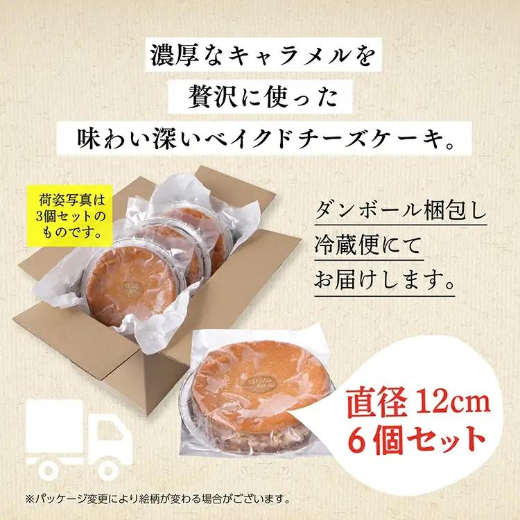 キャラメルベイクドチーズケーキ 6個セット【飯田川つくし苑】