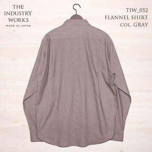　播州織メンズネルシャツ「THE INDUSTRY WORKS」（1着）【TIW_052（グレー）】 36-2