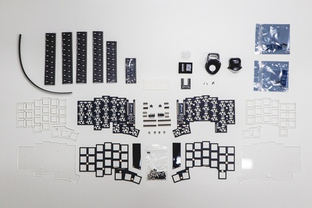 【黒】トラックボール付き40%左右分割キーボードキット Keyball44 自作 キット トラックボール 左右分割キーボード リバーシブル 設計 基盤 キーボード カスタム PC パソコン 配列 キー