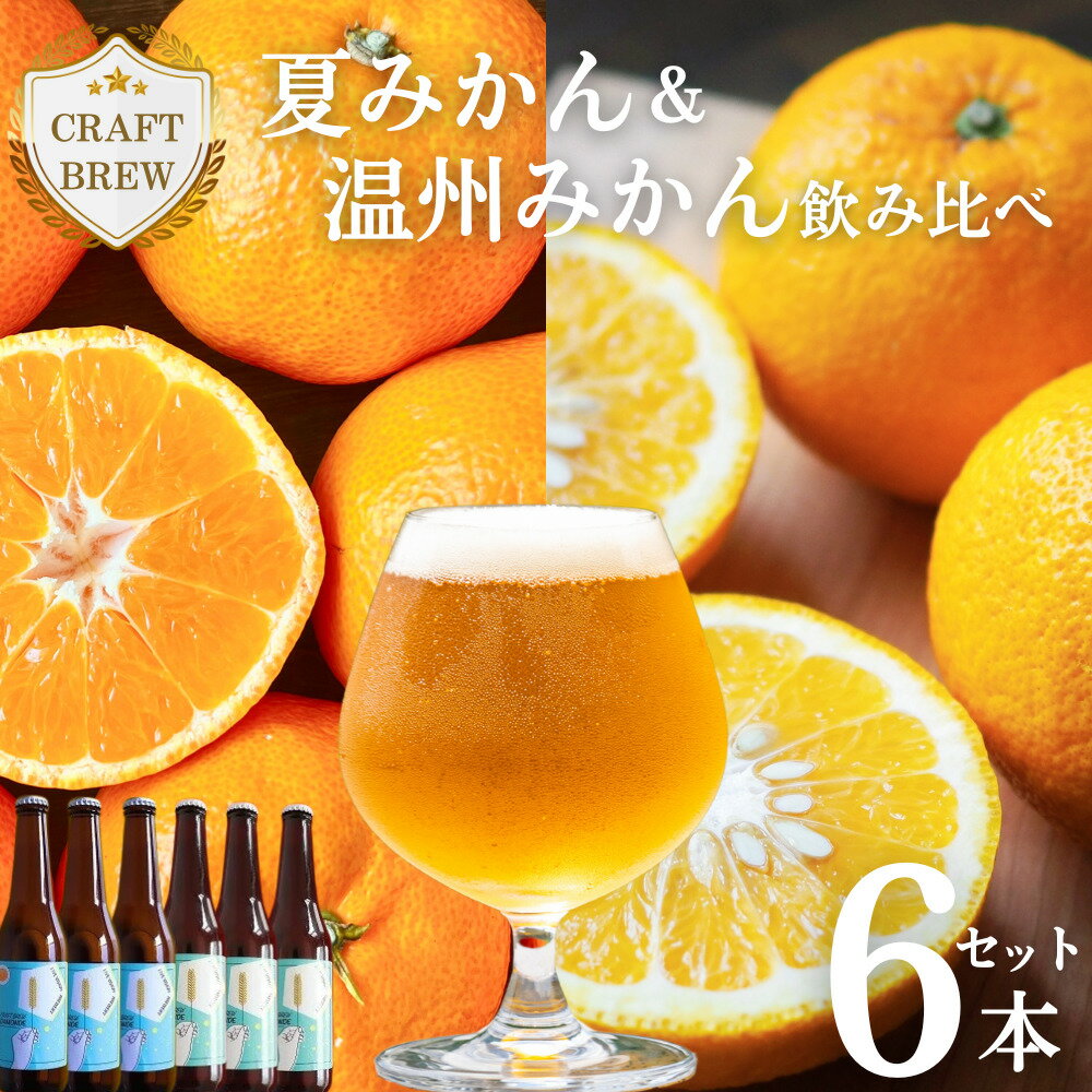 【ふるさと納税】クラフトビール 飲み比べ『温州みかん＆夏みかん』DAMONDE 6本セット ビール ビールセット 贈答 ギフト 父の日 お祝い お酒 地ビール 地酒 瓶ビール おススメ ギフト プレミアムビール BBQ 差し入れ クラフト 麦酒 愛知県 豊橋市