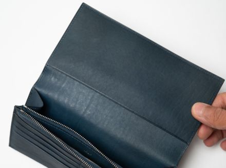 【藍染】ジャパンブルーの長財布−long wallet−
