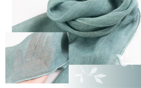 【イエローグリーン】【受注制作】草木染ヘンプストール【ギフト包装】ストール プレゼント ギフト 贈り物 こだわり 母の日 染物 シンプル ヘンプ【77-4【6】】