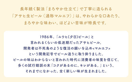 【10か月定期便】【福島のへそのまち　もとみや産】アサヒ生ビール（マルエフ）500ml×24本　【07214-0349】