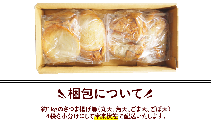 訳あり さつま揚げ 1kg 冷凍 徳島風 練り物 詰め合わせ セット  国産 徳島県産 小松島市産 さつまあげ かまぼこ 蒲鉾 お鍋 おでん おかず 練り物 ゴマ天 丸天 惣菜 おつまみ 大容量 冷凍