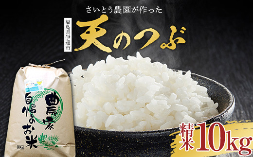 2026年産米 さいとう農園が作った天のつぶ 精米10kg 白米 【先行予約】2026年11月下旬より順次発送 ご飯 ごはん ライス 伊達市 F21C-168