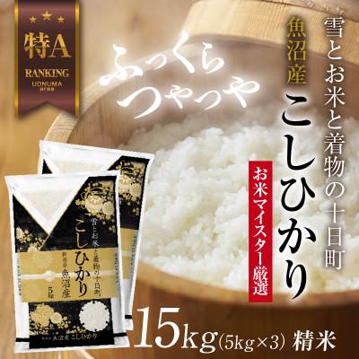 ふるさと納税 十日町市 魚沼産 コシヒカリ 15kg 美味しい炊き方ガイド付き