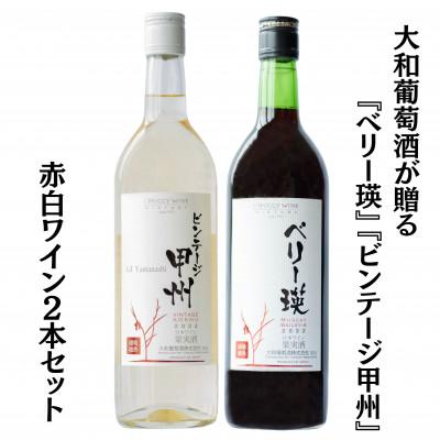 ふるさと納税 甲州市 大和葡萄酒が贈る『ベリー瑛』『ビンテージ甲州』赤白ワイン2本セット　B12659