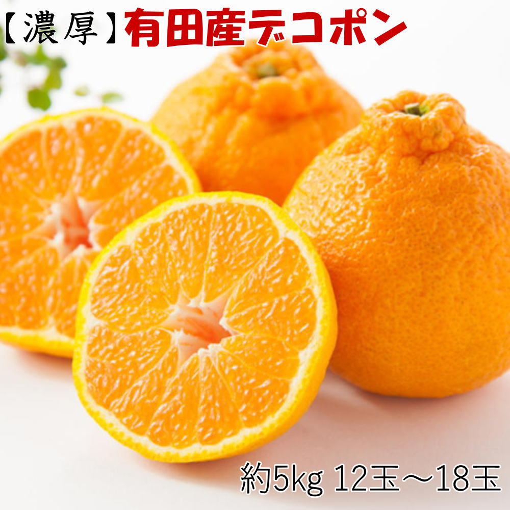 【ふるさと納税】【先行予約】【お味濃厚】紀州有田産の大玉デコポン約5kg（12玉～18玉入り・青秀以上）※2026年1月中旬～2026年3月中旬頃順次発送(お届け日指定不可) / みかん 果物 くだもの デコポン 不知火 柑橘 フルーツ 有田 有田みかん