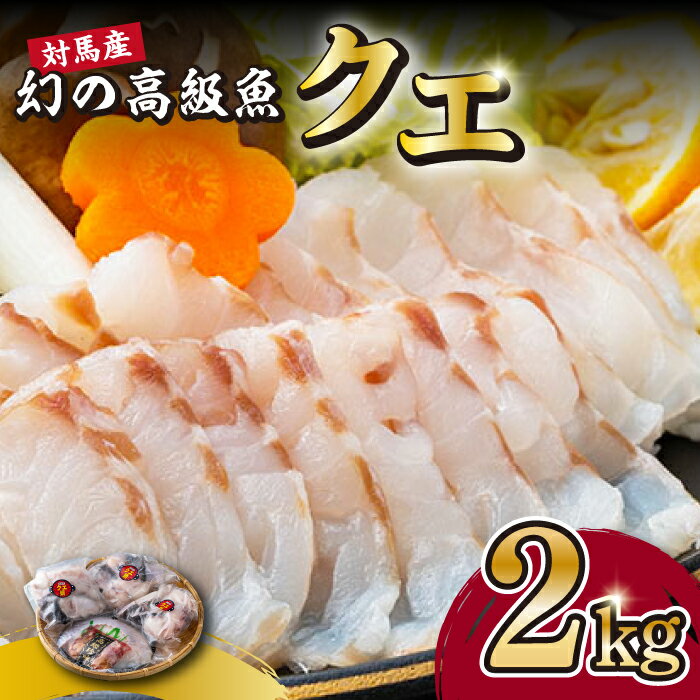 【ふるさと納税】対馬産 幻の高級魚 クエ 2kg《対馬市》【保家商事】 [WAA003] くえ 高級魚 アラ 魚 クエ クエ鍋 刺身 さしみ 切り身 ぶつ切り 天然 希少 冷凍 対馬 長崎 九州 海鮮 魚介