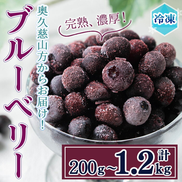 【ふるさと納税】＜先行予約受付中！2026年7月中旬以降順次発送予定＞＜選べる内容量＞冷凍ブルーベリー(200g～1.2kg) ブルーベリー 果物 フルーツ 青果物 冷凍 スムージー ヨーグルト おやつ 【奥久慈 まほろばの郷 ふれあい農園】【ho1520】【ho1521】【ho1523】【ho1524】