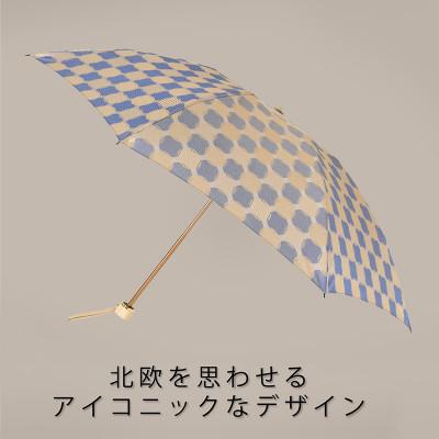 ふるさと納税 都留市 婦人折傘　ノルディック ドットコラージュ(ブルー)槙田商店の傘職人が作るおしゃれなレディース傘 |  | 01