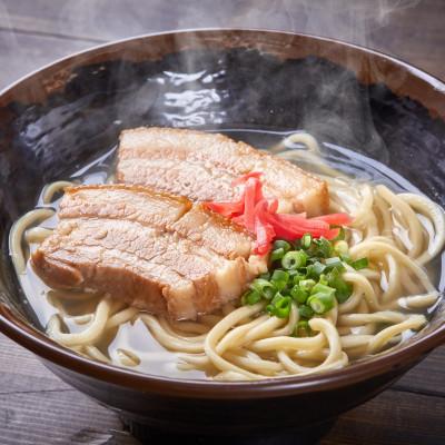 ふるさと納税 与那原町 宮良そば もちもち生麺のラフテーそば 8食セット(特製スープ付き)