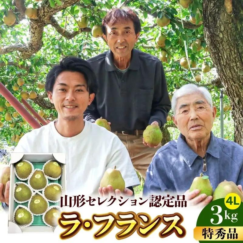 【山形セレクション認定品】ラフランス　３ｋｇ　特選　ギフト用　0078-2612
