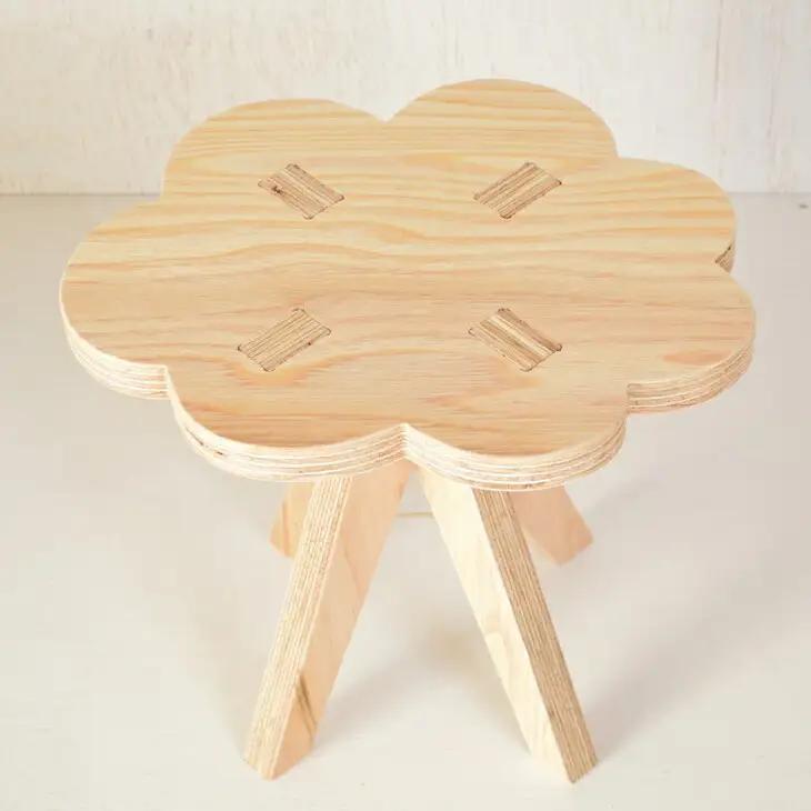 親子でイスづくりが楽しめる！ 木製イス 《くも》 OTOMO STOOL mini 【613-1】
