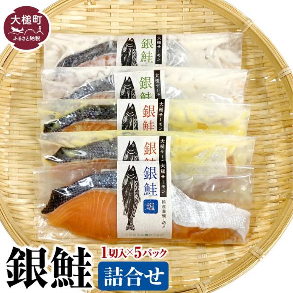 大槌サーモン 銀鮭切身 詰合せ 1切入×5パック