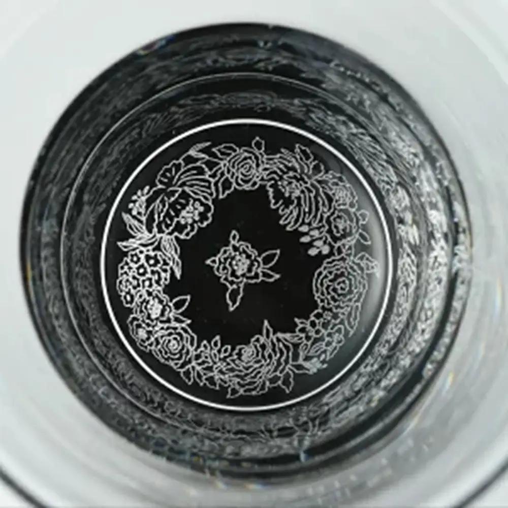 みよし漆器本舗 紀州塗り ぬりもん de Verre フリーグラス 銀 蒔絵 ボタニカル 210ml
