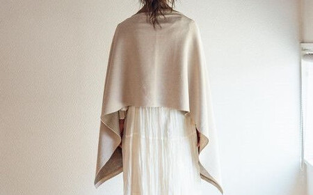 ストール CLEMATIS リバーシブル和紙ストール ( たたきポケット・ブラウン ) レディース | 大判 ストール リバーシブル 和紙 おしゃれ シンプル マフラー 春夏 春 夏 新潟県 五泉市 