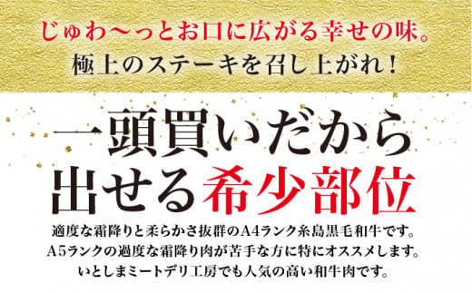 【極上 ステーキ 】合計 600g (6枚入) ハネシタロース ランプ A4ランク 糸島 黒毛和牛 【糸島ミートデリ工房】[ACA041] 希少 ステーキ ランプ ロース 牛肉 赤身 国産 和牛 黒毛