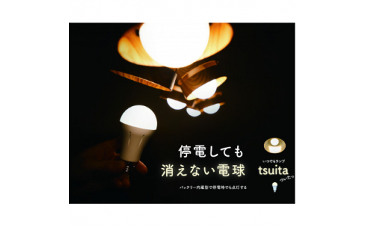 【ふるさと納税】停電しても消えない電球「いつでもランプtsuita」電球色1個【1492111】
