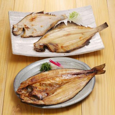 ふるさと納税 小樽市 【佐藤水産】ほっけ開き2枚・なめたかれい1枚・宗八かれい2枚　計5枚入(干物)　北海道小樽市返礼品 |  | 01