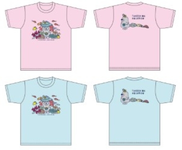 竹島水族館Tシャツ_S / ピンク【G0731】