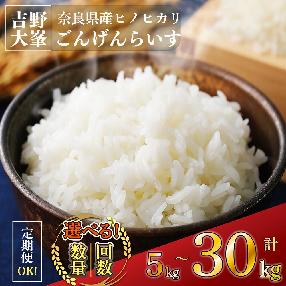 【ふるさと納税】【新米 先行予約】ひのひかり 吉野大峯ごんげんらいす 5kg 10kg 30kg【数量限定】白米 精米 令和7年産 奈良県産 吉野町 ごはん 米 ライス