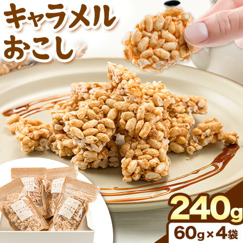 【ふるさと納税】キャラメルおこし240g(60g×4袋) 乾濃屋《30日以内に出荷予定(土日祝除く)》福岡県 鞍手町 ポン菓子 キャラメル おこし お菓子 スイーツ 送料無料