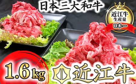 近江牛　切り落とし【1.6㎏（800ｇ×2パック）】【K036U】(近江牛 切り落とし 国産 滋賀県産 ブランド和牛 牛切り落とし 大人気切り落とし 近江牛切り落とし 高級切り落とし 最高品質切り落とし 国産黒毛和牛切り落とし)