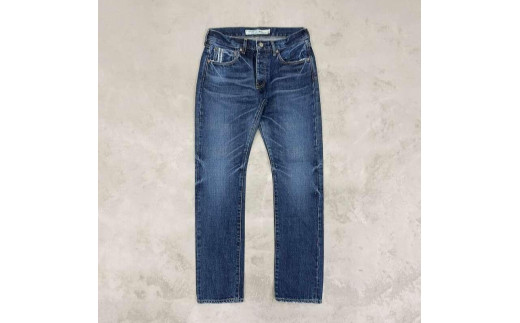 CK80【岡山デニム】USED加工ジーンズ［INDIGO・タイトストレート］／38インチ