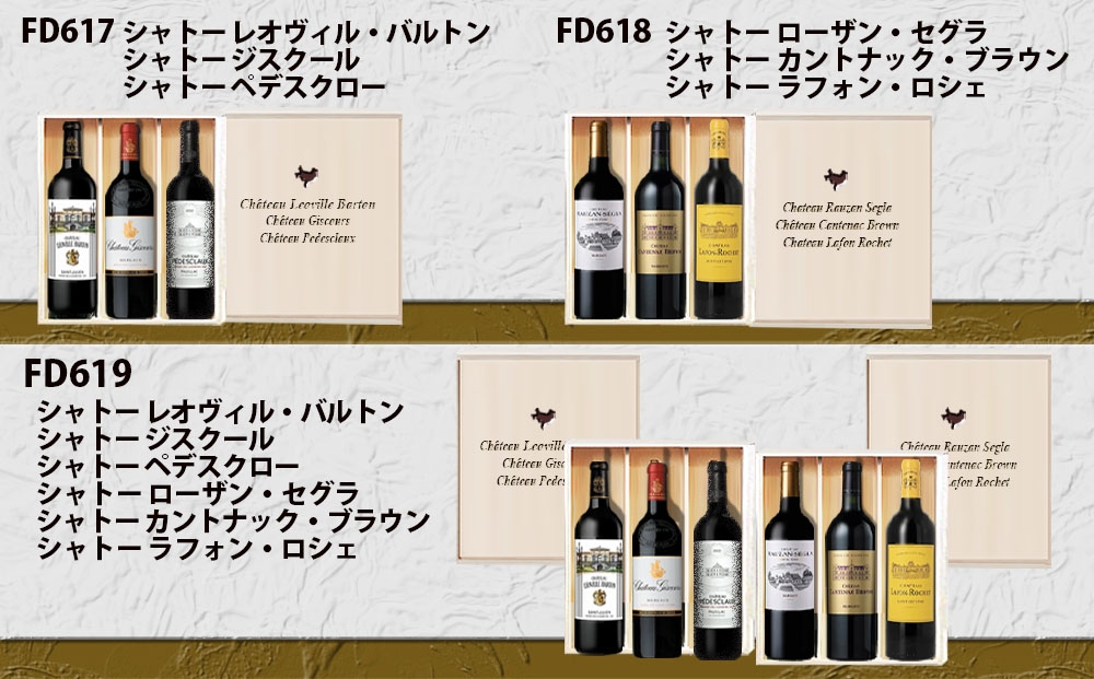 FD617福智山ダム熟成デカンタ金賞＆メドックGC3本詰め合わせAセット