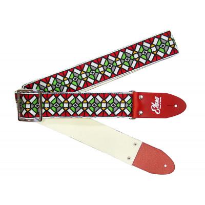 ふるさと納税 郡上市 【ギターストラップ】 Elara Straps Stained Glass Red(Red)