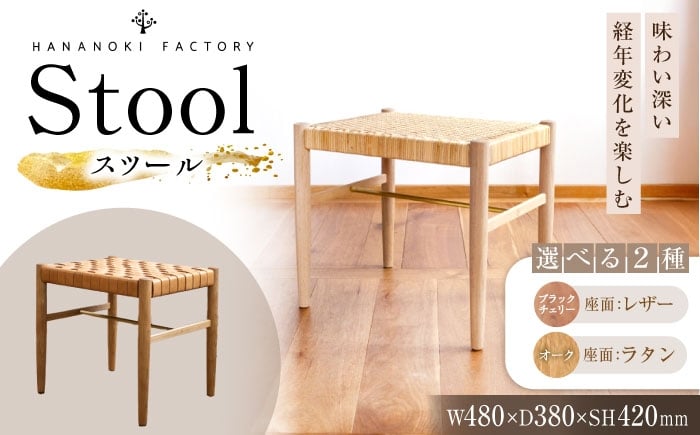 
            【選べる2種】【受注生産】Stool 01 / スツール 椅子 いす チェア 家具 インテリア 木製 木目調 ナチュラル おしゃれ レザー 皮 デザイン ダイニング キッチン カウンター / 恵那市 / ROYAL STAGE[AUEB050]
          