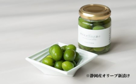 食べるオリーブオイル2種 オリーブペースト＆オリーブの新漬けの味わい瓶詰セット  静岡県 藤枝市 ( 人気オリーブ ふるさと納税オリーブ ふるさとオリーブ furusatoオリーブ おすすめオリーブ 