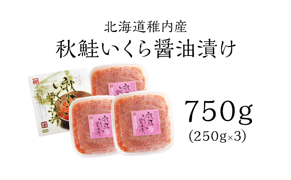 【北海道 稚内産】秋鮭 いくら 醤油漬 750g（イクラ丼 海鮮丼 に!）