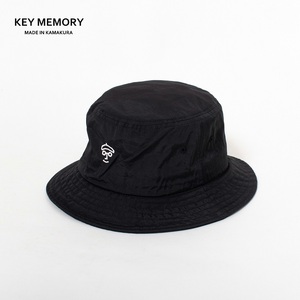 【KEYMEMORY】ナイロンバケットハット　BLACK