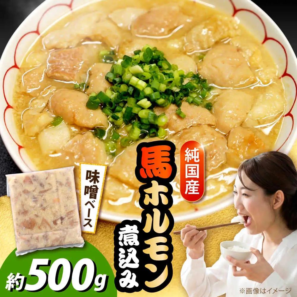純国産馬 馬ホルモン煮込み 約500g 馬ホルモン[AYDK015]